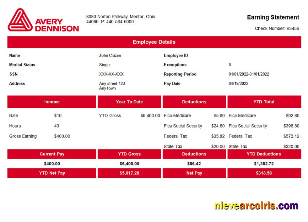 USA packaging company employee sheet, version 2